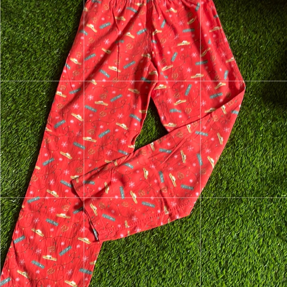 J.Crew Red Pajama Pants with Green Accents - Picture 4 of 4